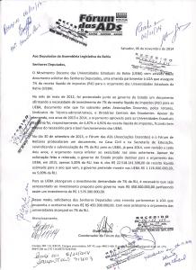 Aos Deputados da ALBA