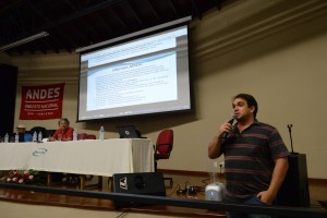 O presidente da ADUSC, Emerson Lucena, esteve presente no evento