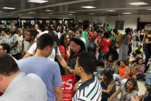 Mobilização ocupou saguão da ALBA. Foto: Ascom ADUNEB
