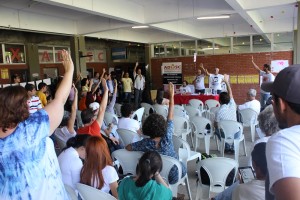 Assembleia debateu a conjuntura e o Movimento Docente. Foto: Ascom ADUSC