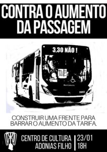 Lambes foram espalhados pela cidade convocando a população para o lançamento da Frente.